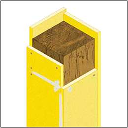 Protezione pilastri in legno
